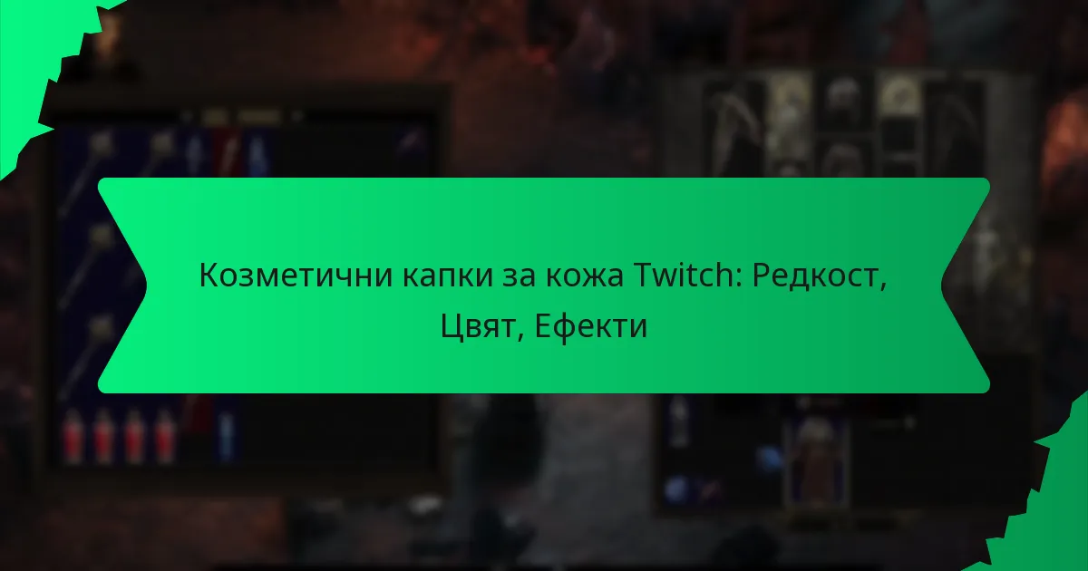 Козметични капки за кожа Twitch: Редкост, Цвят, Ефекти