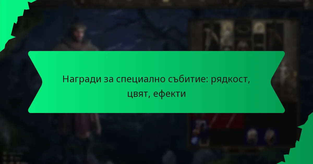 Награди за специално събитие: рядкост, цвят, ефекти