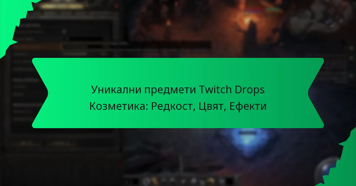 Уникални предмети Twitch Drops Козметика: Редкост, Цвят, Ефекти